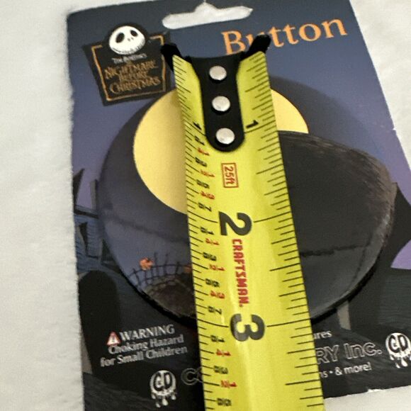 Vintage Y2K Hot Topic Nightmare Before Christmas 3" Button Pin Hill Touchstone - Picture 4 of 4